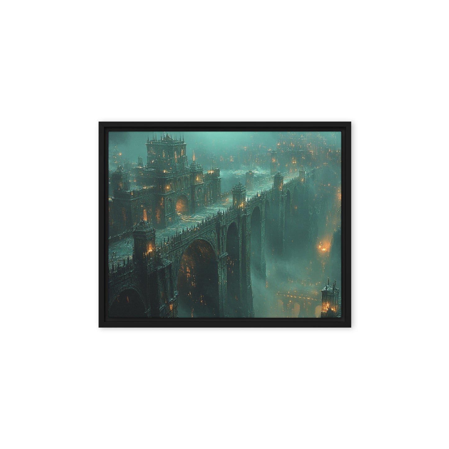 Titan’s Labyrinth – Framed Canvas Print