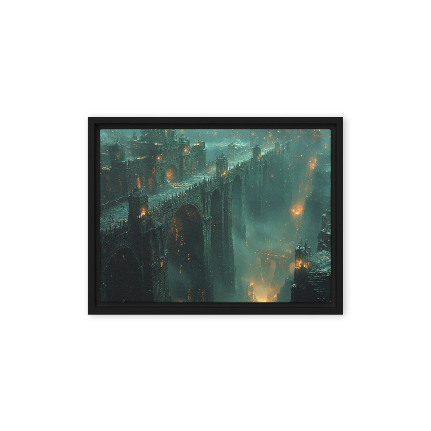Titan's Labyrinth framed canvas mockup