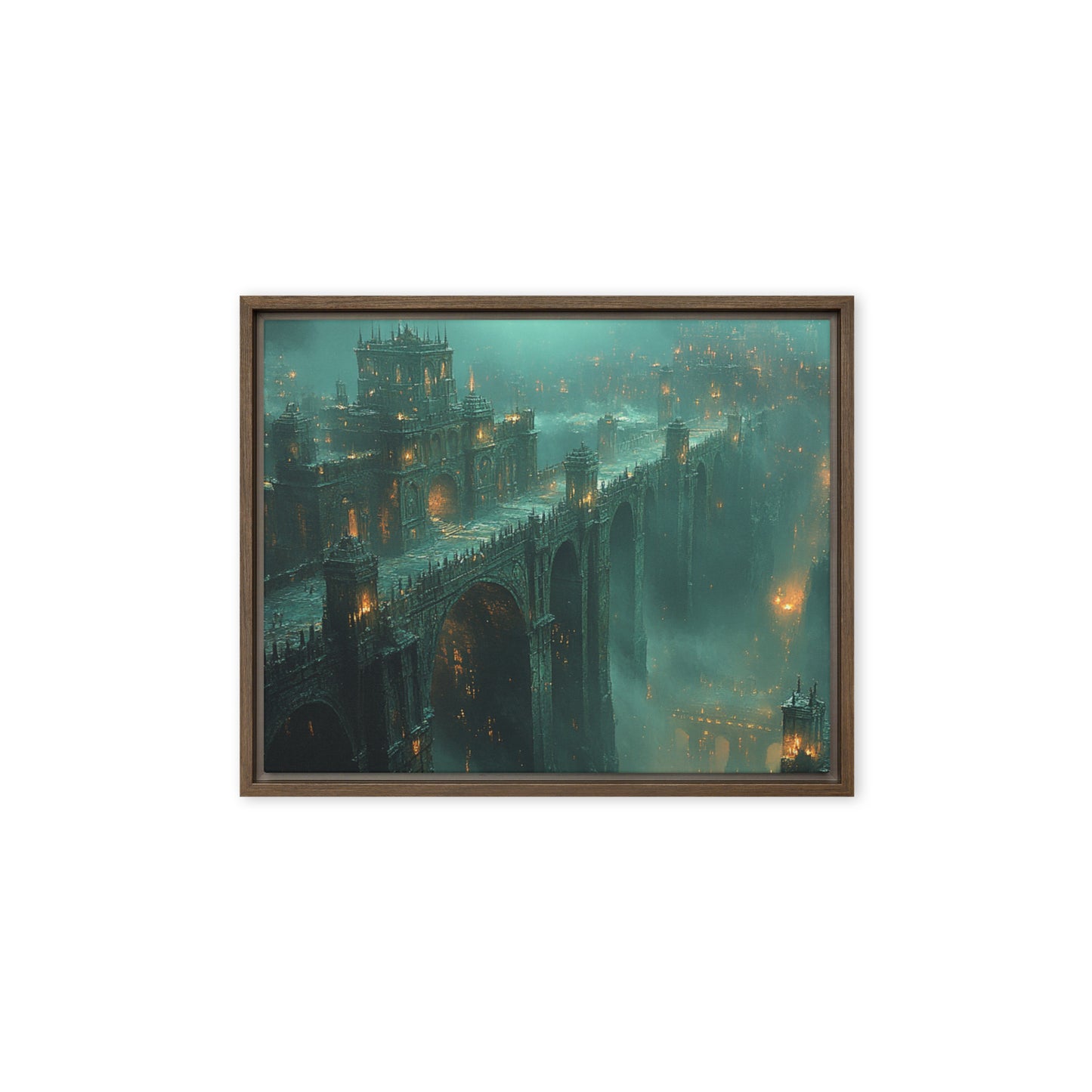 Titan's Labyrinth framed canvas mockup