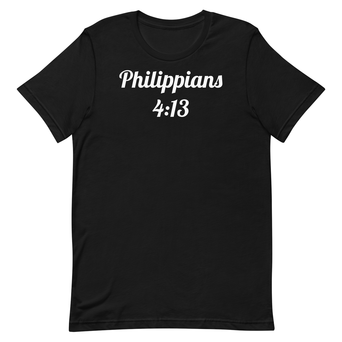 Philippians 4:13 Power Tee – I Can Do All Things White Print Motivational Christian T-Shirt